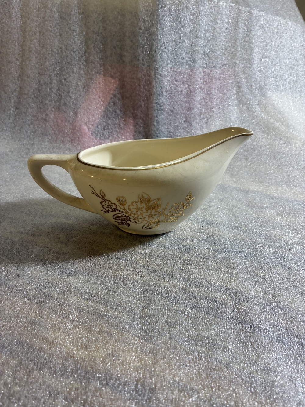vintage Edwin Knowles creamer in the Apple Blossom pattern